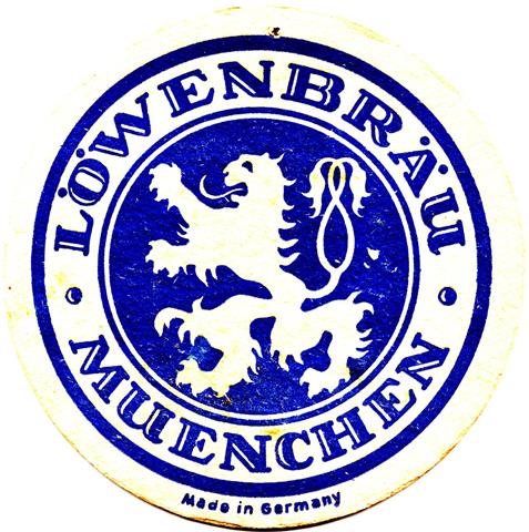 münchen m-by löwen löwe weiß 1a (rund215-u made in germany-rand schmaler-blau)